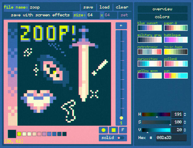 ZPainter is a weird, minimalist painting app. Vaguely inspired by Windows Paint and browser-based Oekaki drawing boards, it&#39;s intentionally simple